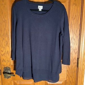 Layered look sweater